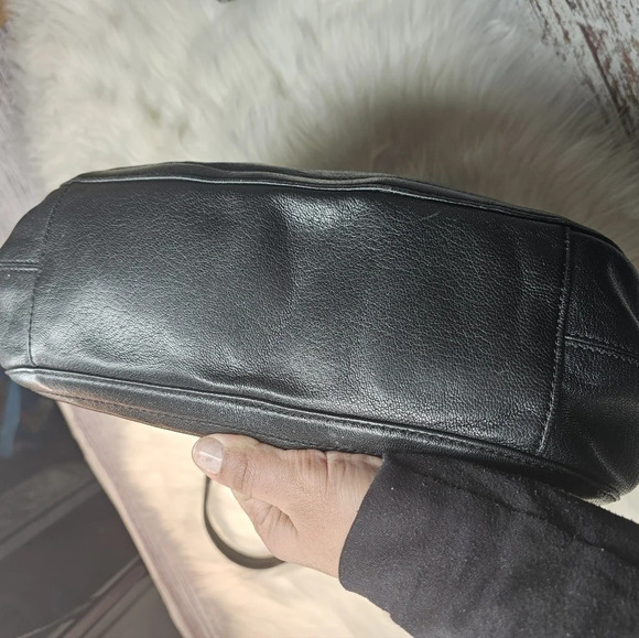 MICHAEL Kors Luggage Deneuve Satchel Leather Purse Black - Picture 11 of 16